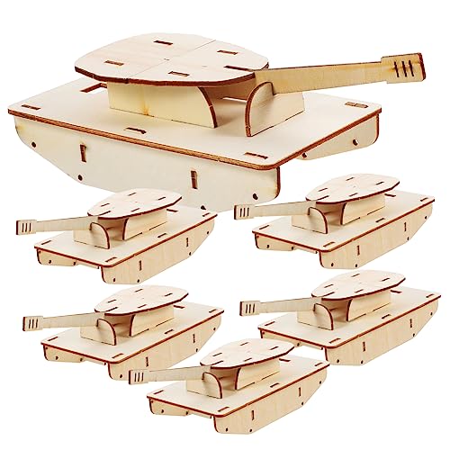 Uonlytech 6 Stck. Teiliges DIY Holzpanzer Modell Unbemalt Kinderfreundliches Montagetankspielzeug aus Langlebigem Holz Fördert Kreativität Feinmotorik und Handwerkliche Fähigkeiten Uonlytech 6 Stck. Teiliges DIY Holzpanzer Modell Unbemalt Kinderfreundliches Montagetankspielzeug aus Langlebigem Holz Fördert Kreativität Feinmotorik und Handwerkliche Fähigkeiten von Uonlytech
