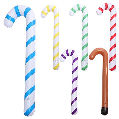 Uonlytech 6 Stück Aufblasbare Zuckerstangen Teiliges für Weihnachten Partys und Hochzeiten Lustige Elemente Uonlytech 6 Stück Aufblasbare Zuckerstangen Teiliges für Weihnachten Partys und Hochzeiten Lustige Elemente von Uonlytech