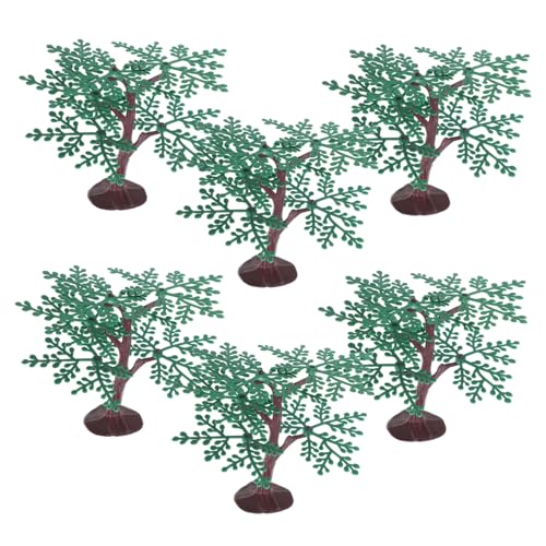 Uonlytech 6 Stück Baummodell Aus Kunststoff Miniaturbäume Zum Basteln Baumfiguren Mini-bäume Zum Basteln Mikrolandschaftsspielzeug Modellbäume Baum Kleine Bäume Plastik Green von Uonlytech