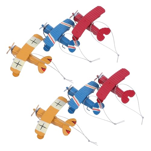 Uonlytech 6 Stück Teiliges Vintage Flugzeugmodell aus Eisen Retro Flugzeug Dekoration Robuste Kampfjet Miniatur für Erwachsene als und Tischdeko im Home Office Farben von Uonlytech