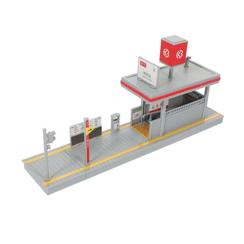 Uonlytech DIY Bahn Station Modell aus Kunststoff Detailgetreues Sicheres für Dekorative Miniaturplattform für Szenenbau und Lernspaß von Uonlytech