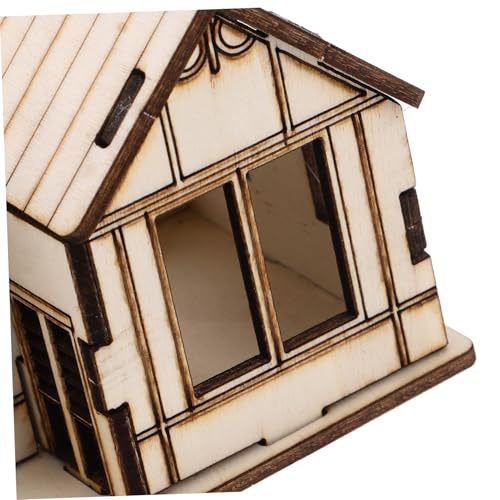 Uonlytech DIY Holzhaus Bausatz Präzise Lasergeschnitten Miniatur Modellhaus Lernspielzeug für Kreative Bastelaktivität Sandkasten Dekoration Multipurpose Uonlytech DIY Holzhaus Bausatz Präzise Lasergeschnitten Miniatur Modellhaus Lernspielzeug für Kreative Bastelaktivität Sandkasten Dekoration Multipurpose von Uonlytech
