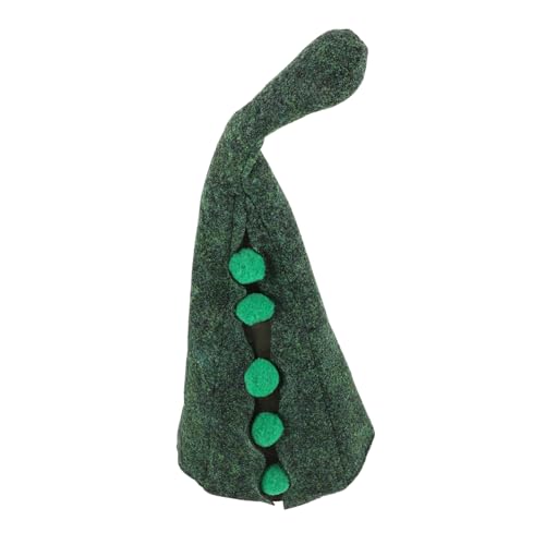 Uonlytech Erbsenhut Halloween-hut Für Hexenzauberer-hörnerhut Zauberer-cosplay-hut Halloween-hutkostüm Partykostüm Hut Zaubererhut Kostüm Spitz Olive Green Gefühlt von Uonlytech