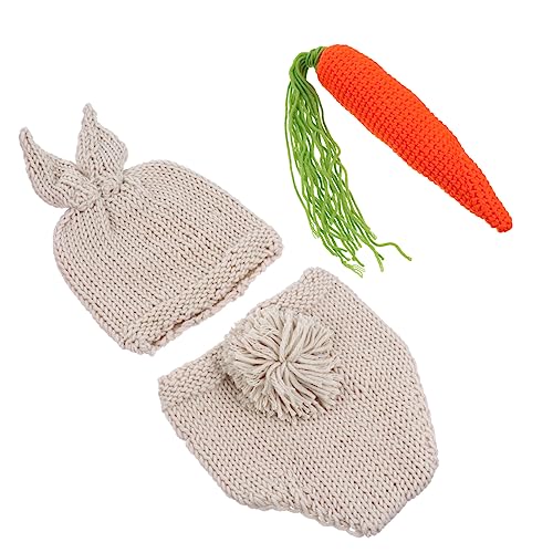 Uonlytech Fotografie Set Monate Handgestricktes Kaninchen Kostüm mit Mütze und Karotte Weiche Neugeborenen Kleidung für Fotoshooting Festliche Kleidung für Jungen und Mädchen Uonlytech Fotografie Set Monate Handgestricktes Kaninchen Kostüm mit Mütze und Karotte Weiche Neugeborenen Kleidung für Fotoshooting Festliche Kleidung für Jungen und Mädchen von Uonlytech