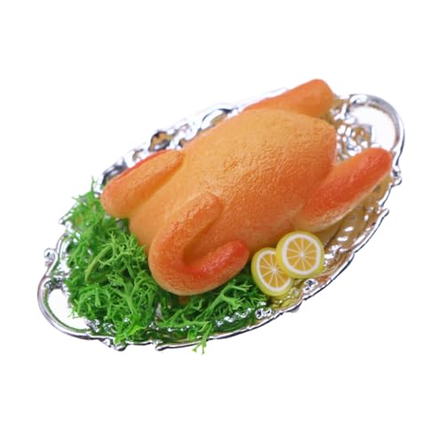 Uonlytech Mini-brathähnchen-Modelle Aus Künstlichem Essen Für Puppenhäuser Simulierte Hähnchenrequisiten Realistische Miniatur-küchendekorationen von Uonlytech