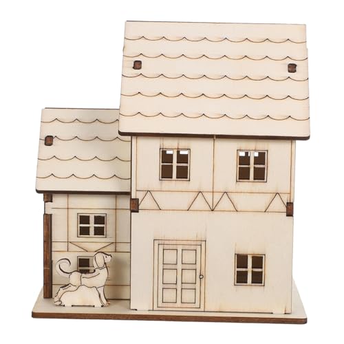 Uonlytech Miniatur Holzhaus Bausatz zum Selberbauen mit Beleuchtung DIY Puzzle aus Naturbelassenem Holz Nostalgisches Cottage Modell Bastelset für Erwachsene Handwerkliches Stem Projekt Uonlytech Miniatur Holzhaus Bausatz zum Selberbauen mit Beleuchtung DIY Puzzle aus Naturbelassenem Holz Nostalgisches Cottage Modell Bastelset für Erwachsene Handwerkliches Stem Projekt von Uonlytech