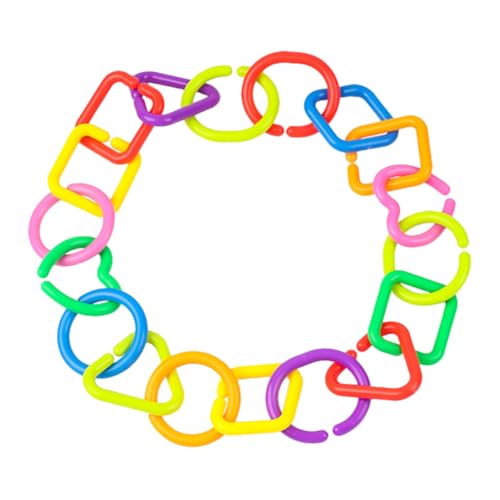 Uonlytech Schnallenspielzeug Für Die Früherziehung Ringe Links Für Hochstühle Silikon-kinderwagenverbindungen Verbinden -beißringkette Für Mama Sport von Uonlytech
