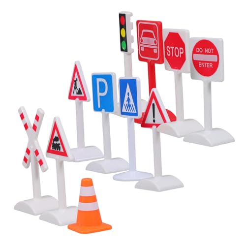 Uonlytech Teiliges mit Ampel Stoppschild und Fußgängerüberweg für Simulation im und Modelleisenbahnen von Uonlytech