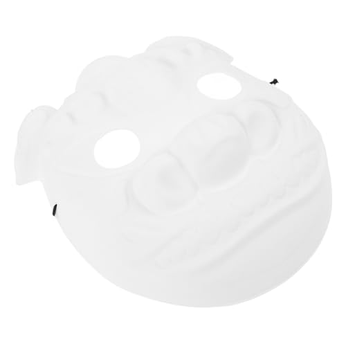 Uonlytech Tierische Maske Halloween Schwein Jack Cosplay-diy-masken Leere Maskerademaske Zum Selbermachen Leere Maske Für Cosplay-party Maskerade-maske Leer Bemalbare Masken Weiß Pvc von Uonlytech
