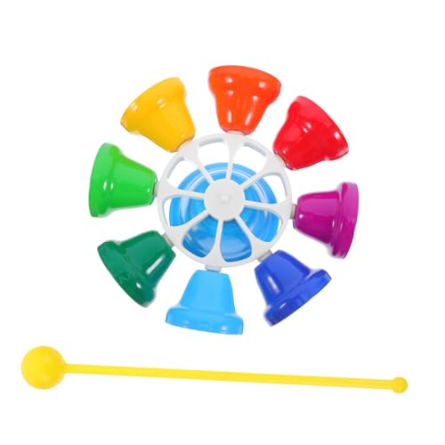 Uonlytech Tönige Handglocken Buntes Tonumfang Musikinstrument Pädagogisches Lernspielzeug für Kindergarten Früherziehung Handkoordination von Uonlytech