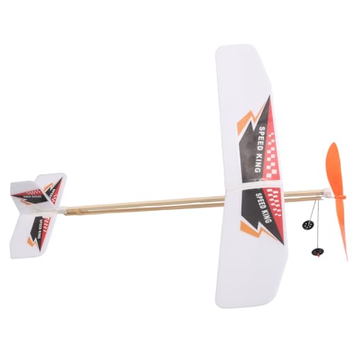 Uonlytech Zusammengebautes Segelflugzeug Pädagogisches Kinderspielzeug Leicht Zu Bauendes Pädagogisches Schaumstoffspielzeug Gummibetriebenes Modell Pädagogisches Handstart von Uonlytech