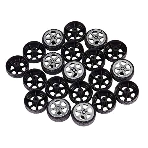 Uooduby 20 STK. Plastik Rolle 2mm Durchmesser Welle Auto Modell Spielzeug Raeder 20mmx6mm Uooduby 20 STK. Plastik Rolle 2mm Durchmesser Welle Auto Modell Spielzeug Raeder 20mmx6mm von Uooduby