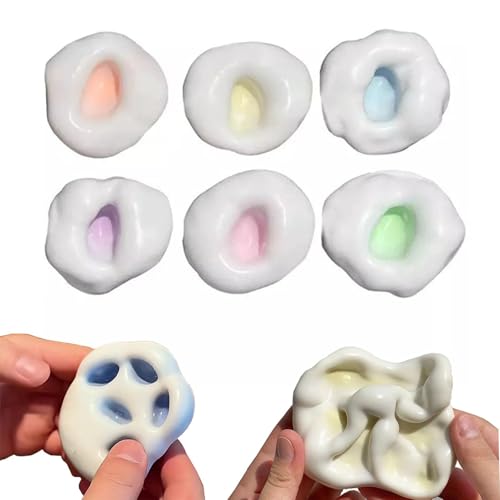 6 Stück Stress Relief Sand Glutinous Balls, Formbarer Vakuumball-Stressball, Langsam Aufsteigender Matschiger Quetschbarer Sensorischer Ball Zum Stressabbau Für Kinder Und Erwachsene 6 Stück Stress Relief Sand Glutinous Balls, Formbarer Vakuumball-Stressball, Langsam Aufsteigender Matschiger Quetschbarer Sensorischer Ball Zum Stressabbau Für Kinder Und Erwachsene von Uoqpty