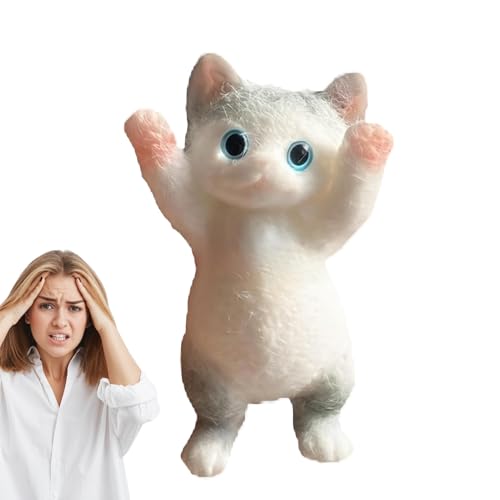 Uoqpty Fidget Squeeze Toy, Handgefertigte Katzen-Sinnesreize Spielzeug, Interaktives Leichtes Streichelspielzeug Zur Entspannung Mit Dehnbarer Puppe Für Kinder Schüler Zuhause Unterricht Reise Büro Uoqpty Fidget Squeeze Toy, Handgefertigte Katzen-Sinnesreize Spielzeug, Interaktives Leichtes Streichelspielzeug Zur Entspannung Mit Dehnbarer Puppe Für Kinder Schüler Zuhause Unterricht Reise Büro von Uoqpty