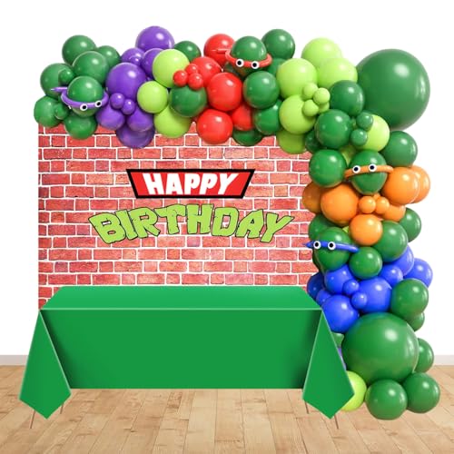 Turtle Luftballons Girlande Dekoration Turtle Geburtstag Deko für Geburtstagsfeier Partys Dekoration von Uotroy
