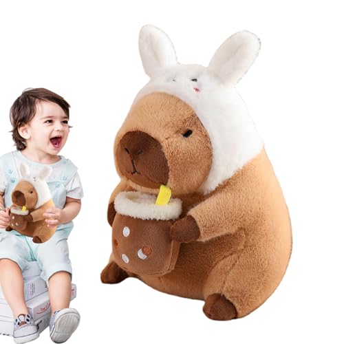 Uozonit Capybara Plüschtier | niedliches Capybara Plüschkissen für Plüschtiere, abnehmbare Kopfbedeckung, Capybara, Plüschkissen für Erwachsene und Mädchen, weiches und kuscheliges Tierspielzeug Uozonit Capybara Plüschtier | niedliches Capybara Plüschkissen für Plüschtiere, abnehmbare Kopfbedeckung, Capybara, Plüschkissen für Erwachsene und Mädchen, weiches und kuscheliges Tierspielzeug von Uozonit
