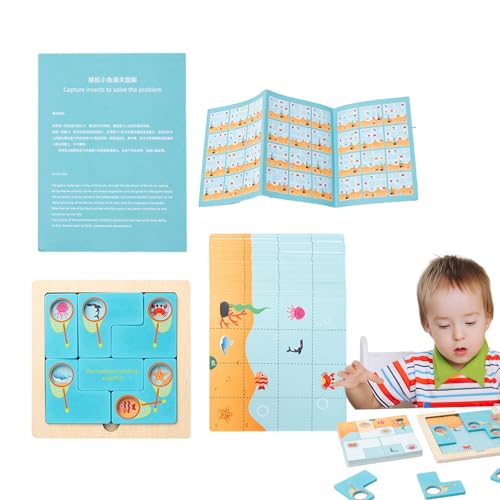 Uozonit Puzzle mit Tiermotiv aus Holz, Puzzle-Spielzeug zum Fangen von Fischen und Dinosauriern, Puzzlespielzeug für die frühe Erziehung, Lernaktivitäten, Puzzles Uozonit Puzzle mit Tiermotiv aus Holz, Puzzle-Spielzeug zum Fangen von Fischen und Dinosauriern, Puzzlespielzeug für die frühe Erziehung, Lernaktivitäten, Puzzles von Uozonit