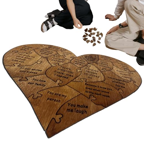 Uozonit Puzzleteil aus Holz Liebe | Herzpuzzle 2024 für Erwachsene – Liebespuzzle mit den Gründen, warum es ist, Geburtstagsgeschenk, Familiengeschenk Uozonit Puzzleteil aus Holz Liebe | Herzpuzzle 2024 für Erwachsene – Liebespuzzle mit den Gründen, warum es ist, Geburtstagsgeschenk, Familiengeschenk von Uozonit
