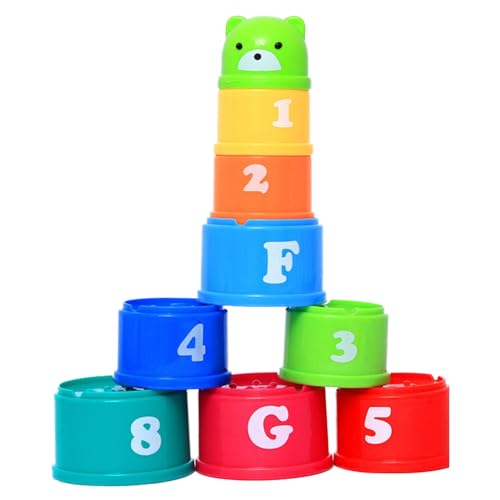 Uozonit Stapelbare Tassen, bunte stapelbare Tassen, 9 bunte Stapelblöcke – Montessori-Spielzeug, Stapelspielzeug, Lernspielzeug, Geburtstagsgeschenke für Sandbad für Mädchen Uozonit Stapelbare Tassen, bunte stapelbare Tassen, 9 bunte Stapelblöcke – Montessori-Spielzeug, Stapelspielzeug, Lernspielzeug, Geburtstagsgeschenke für Sandbad für Mädchen von Uozonit