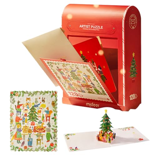 Uozonit Weihnachtspuzzles für Len, 120 Teile, Anfänger-Puzzle für Jungen und Mädchen im Alter von 4 bis 6 Jahren, Lernspielzeug, Weihnachtsspielzeug für Belohnungen im Klassenzimmer Uozonit Weihnachtspuzzles für Len, 120 Teile, Anfänger-Puzzle für Jungen und Mädchen im Alter von 4 bis 6 Jahren, Lernspielzeug, Weihnachtsspielzeug für Belohnungen im Klassenzimmer von Uozonit