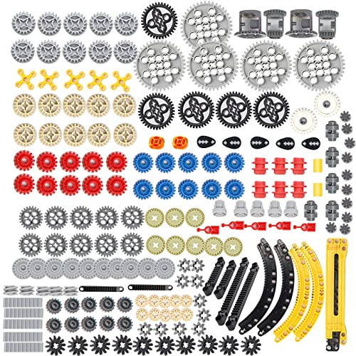 UpGLeuch 213Teile Technik Ersatzteile Getriebe Set für Major Technik Set,Klemmbausteine Technik Getriebe und Zahnstange,Technik Stifte,Technik Ersatzteile Verbinder von UpGLeuch