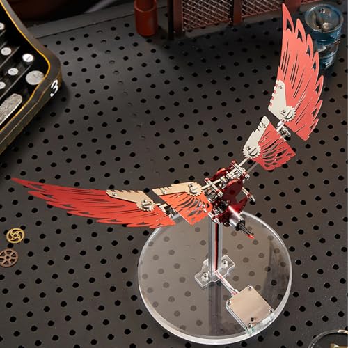 UpGLeuch 3D Metall Puzzles Erwachsene, Mechanische Schlagende Flügel 3D-Metallmodellbausätze mit Werkzeug, Desktop-Ornament-Spielzeuggeschenke für Erwachsene Jungen von UpGLeuch