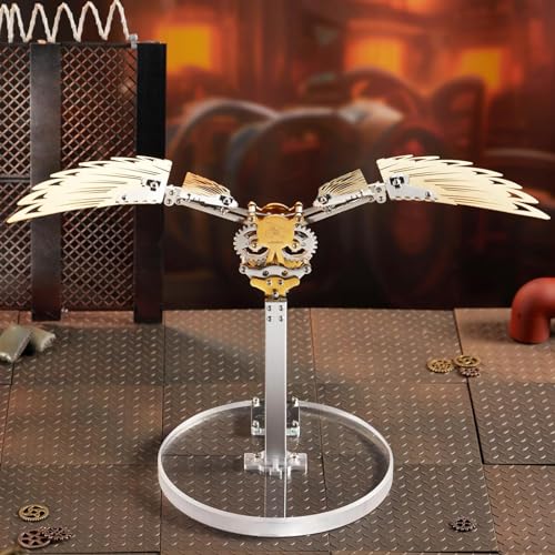 UpGLeuch 3D Metall Puzzles Erwachsene, Mechanische Schlagende Flügel 3D-Metallmodellbausätze mit Werkzeug, Desktop-Ornament-Spielzeuggeschenke für Erwachsene Jungen … von UpGLeuch
