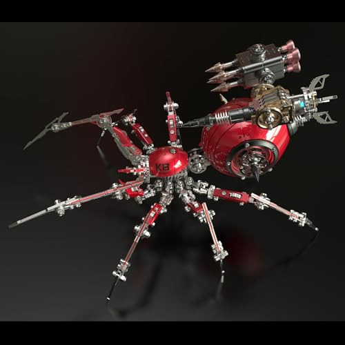 UpGLeuch 3D Metall Puzzle Spinne Modellbausatz für Erwachsene mit Licht, DIY Metall 3D Puzzle Modell Kits mit Waffen, Desktop Spielzeug Geschenke für Erwachsene UpGLeuch 3D Metall Puzzle Spinne Modellbausatz für Erwachsene mit Licht, DIY Metall 3D Puzzle Modell Kits mit Waffen, Desktop Spielzeug Geschenke für Erwachsene von UpGLeuch