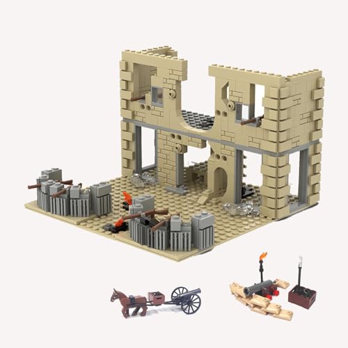 UpGLeuch Klemmbausteine WW2 Militär Szene mit Waffen, Basis Bausteine Diorama Bausatz Militärspielzeuge von UpGLeuch