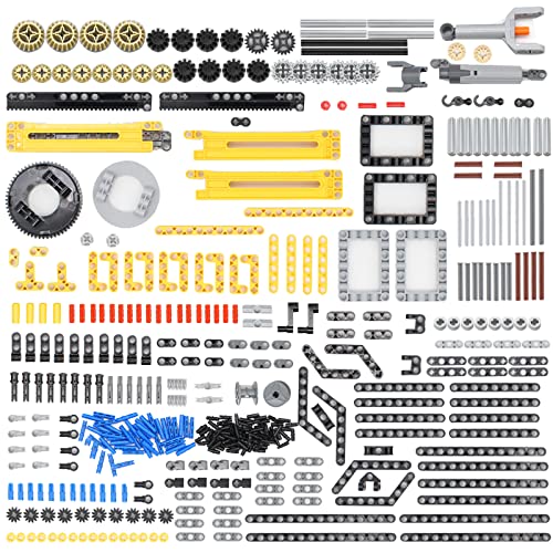 UpGLeuch 498Teile Technik Ersatzteile Set für Major Technik Modellbausatz,Klemmbausteine Technik Getriebe und Technik Ersatzteile Verbinder,Stifte und Technik Hydraulik Pumpe von UpGLeuch