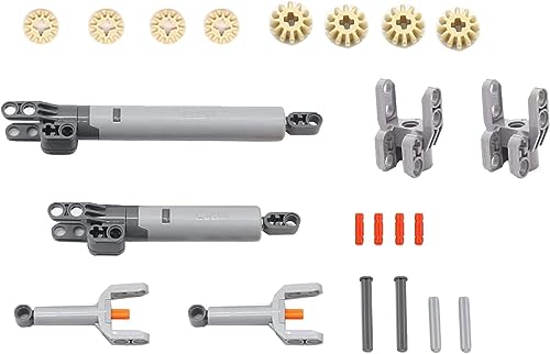 UpGLeuch Technik Ersatzteile Set Hydraulik Pumpe für Major Technik Modellbausatz, Technik Pneumatik Pumpe, Klemmbausteine Teile Technic Luftpumpe Zahnräder und Achsen Set- 22Stück von UpGLeuch