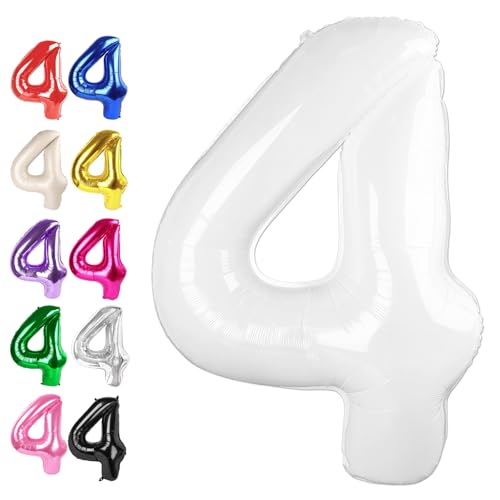 Weißer Ballon mit 4 Zahlen von Upgesy