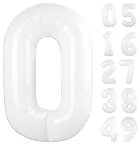 Zahlenballon weiß 0 von Upgesy