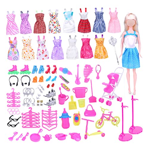 Upiulote Puppenkleidung mit Outfits Mini -Kleider Set Schuhe Halskette Ohrring -Kleiderbügel für Mädchen Geburtstag Geschenk 114 PCs Kleidung Accessoires für Puppe Upiulote Puppenkleidung mit Outfits Mini -Kleider Set Schuhe Halskette Ohrring -Kleiderbügel für Mädchen Geburtstag Geschenk 114 PCs Kleidung Accessoires für Puppe von Upiulote