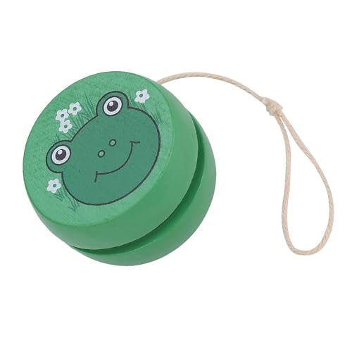 Uplory Yoyo für Kinder, Yo Yo Ball of Toy, süßes Cartoon -Muster Holz Yoyo Ball Spielzeug für Kinder Antibekleidung, 2,36x2,36 in (Frog) von Uplory