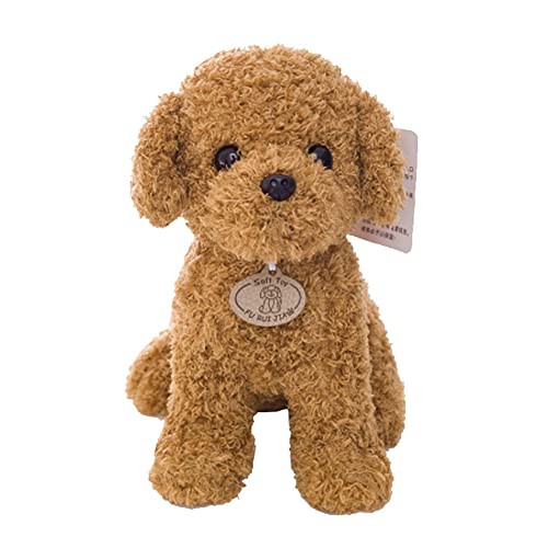 Plüsch Hund, 20cm Realistische Teddy Dog Teddy Hunde Spielzeug Kuscheltier für Kinder Plüschhund Puppe Stofftier Hund Simulation Spielzeug Plüschtiere Welpen Kissen Geschenke für Jungen Mädchen Babys von Uposao