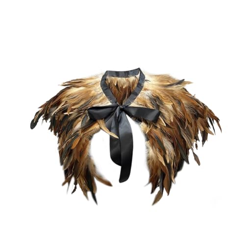 Uposao Federkragen, Gothic Feder Achselzucken Schalkragen Halloween Kostüm Feder Epaulet Shrug Damen Federumhang Kostüm Bühne Schalkragen Damen Gothic Feder Cape Verkleidung Uposao Federkragen, Gothic Feder Achselzucken Schalkragen Halloween Kostüm Feder Epaulet Shrug Damen Federumhang Kostüm Bühne Schalkragen Damen Gothic Feder Cape Verkleidung von Uposao