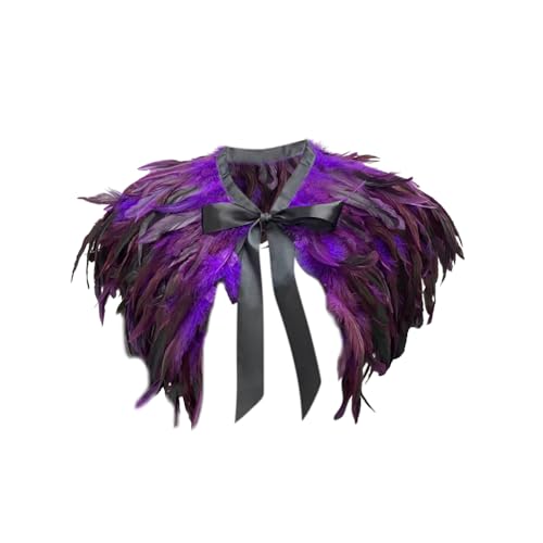 Uposao Federkragen, Gothic Feder Achselzucken Schalkragen Halloween Kostüm Feder Epaulet Shrug Damen Federumhang Kostüm Bühne Schalkragen Damen Gothic Feder Cape Verkleidung Uposao Federkragen, Gothic Feder Achselzucken Schalkragen Halloween Kostüm Feder Epaulet Shrug Damen Federumhang Kostüm Bühne Schalkragen Damen Gothic Feder Cape Verkleidung von Uposao