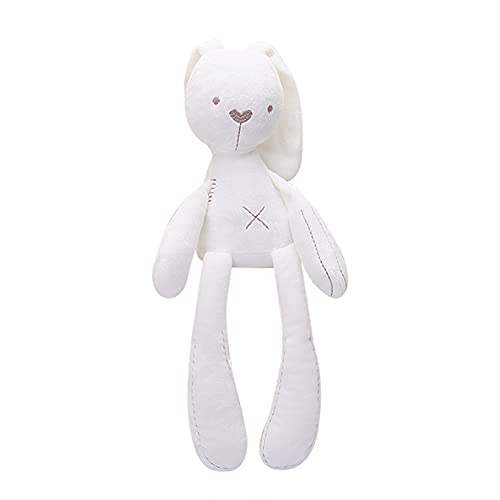 Uposao Klein Kaninchen Plüschtier, 45 cm Kaninchen Hasenpuppe mit Schlappohren Stofftier Kuscheltier Hasepuppe Stofftierpuppe Plüsch Tierspielzeug Geschenke für Kinder Baby Mädchen Freundin,Weiß von Uposao