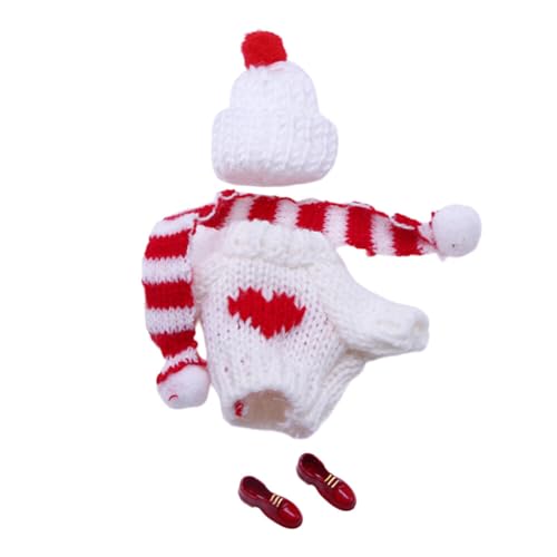 Uposao Puppenkleidung und Zubehör Set Mini Weihnachtspuppe Inklusive Plüsch gestrickt Pullover Mütze Schal Schuhe Uposao Puppenkleidung und Zubehör Set Mini Weihnachtspuppe Inklusive Plüsch gestrickt Pullover Mütze Schal Schuhe von Uposao