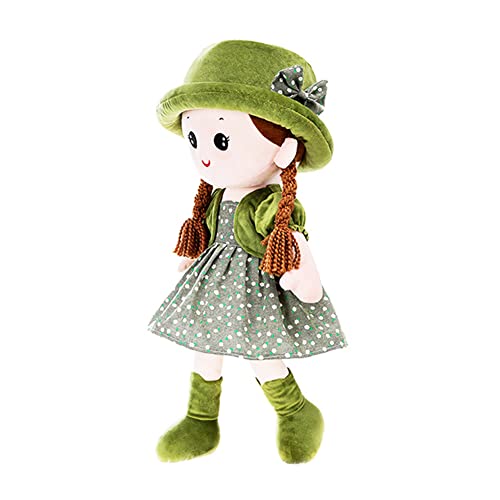 Uposao Weiche Stoffpuppe,35CM Kuschelpuppe mit Kleidung und Haaren Baby Kinder Mädchen Deko Fee Plüschpuppe Schlafen Püppchen Geburtstagsgeschenk für Kinder Baby Mädchen,Grün Uposao Weiche Stoffpuppe,35CM Kuschelpuppe mit Kleidung und Haaren Baby Kinder Mädchen Deko Fee Plüschpuppe Schlafen Püppchen Geburtstagsgeschenk für Kinder Baby Mädchen,Grün von Uposao
