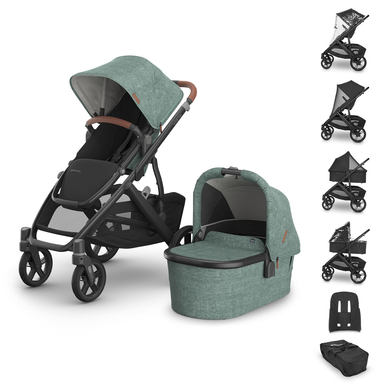 UPPAbaby Kinderwagen Vista V3 Gwen Green Mélange UPPAbaby Kinderwagen Vista V3 Gwen Green Mélange von Uppababy
