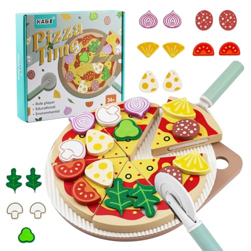 Pizza Set Holz,Pizza Kinderküche Zubehör,Holzpizza für Kinder, Spielküche Pizza Spielzeug Lebensmittel für Kaufladen, Pädagogisches Rollenspiel Lernspielzeug Geschenk für Kinder 3-8 Pizza Set Holz,Pizza Kinderküche Zubehör,Holzpizza für Kinder, Spielküche Pizza Spielzeug Lebensmittel für Kaufladen, Pädagogisches Rollenspiel Lernspielzeug Geschenk für Kinder 3-8 von UptVin