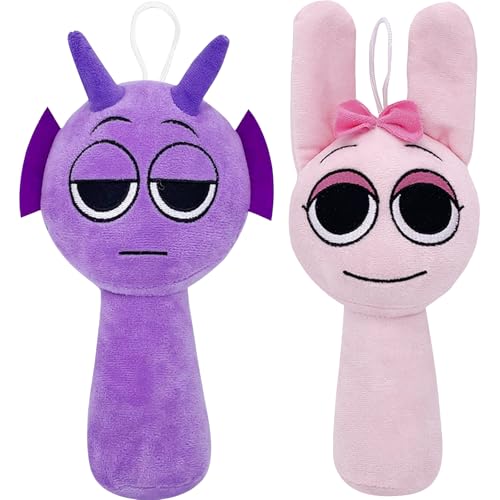 UptVin 2 Stück S-prunki Kuscheltier, Weiches Plüschspielzeug 24cm Plüschtier für Kinder Fans, Geburtstag Weihnachten Deko (Rosa & Lila) von UptVin