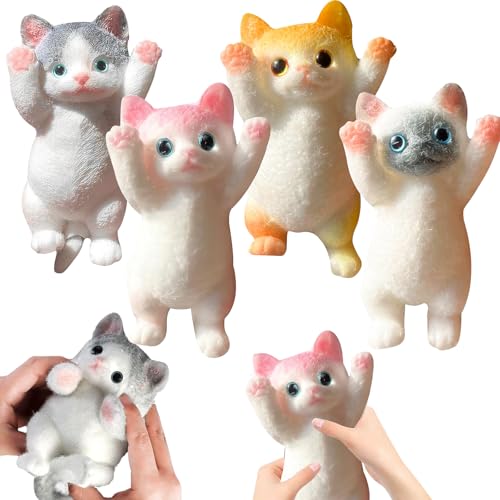 UptVin 4Pcs Squishy Katze, Squishy Cat Stressball Niedliches Squeeze Spielzeug Flexibles Quetschspielzeug Anti-Stress Kätzchen Spielzeug für Kinder und Erwachsene UptVin 4Pcs Squishy Katze, Squishy Cat Stressball Niedliches Squeeze Spielzeug Flexibles Quetschspielzeug Anti-Stress Kätzchen Spielzeug für Kinder und Erwachsene von UptVin