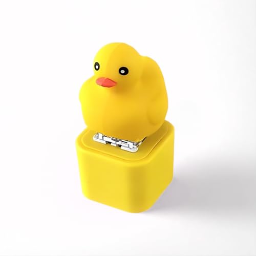 Quackendes Fidget-Spielzeug und Schlüsselanhänger – Quietschender Stressabbau-Klicker mit realistischen Quackgeräuschen, tragbares Angstlinderungswerkzeug für Erwachsene (1 Stück) von Uptiar