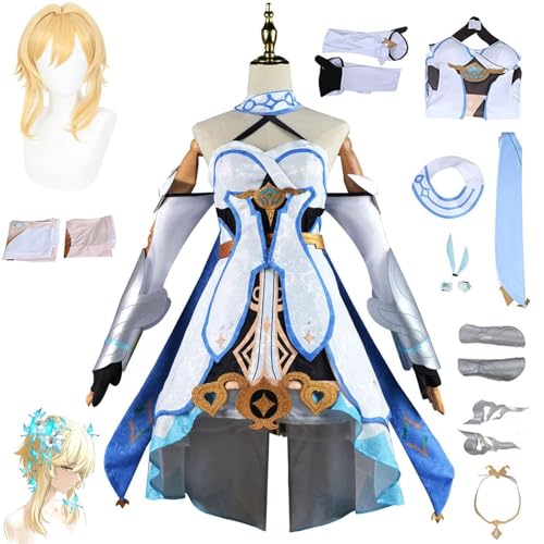 UqaBs Genshin Impact Cosplay-Kostüm, verbesserte Version mit hochwertigen Stoffen, verbesserten Accessoires und passendem Damen-Mädchen-Kleid von UqaBs