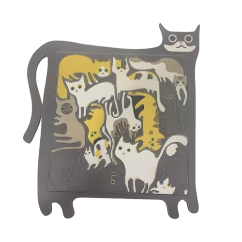 Pädagogische Hölzerne Katzen Puzzle Toy Tischspiel Für Kinder Die Kognitive Fähigkeiten Und Kreativität In Häusern Oder Hölzer Katzen Puzzle Spiel Verbessern von Uqezagpa
