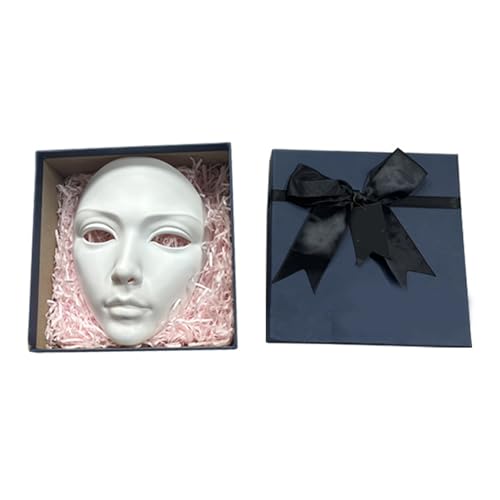 Uqezagpa Bemalbare Gesichtsmaske, Dekoration, Halloween, Cosplay, Vollgesicht, für Damen und Herren, Halloween, Cosplay, Maskerade von Uqezagpa