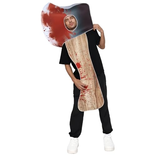 Uqezagpa Blutige Beilen, Halloween-Kostüm für Erwachsene, Horror-Party-Outfit mit Verbundschwammmaterialien für Bühnenauftritte, Themen-Event, lustiges Parodie Horror-Kostüm, atmungsaktiver Stoff Uqezagpa Blutige Beilen, Halloween-Kostüm für Erwachsene, Horror-Party-Outfit mit Verbundschwammmaterialien für Bühnenauftritte, Themen-Event, lustiges Parodie Horror-Kostüm, atmungsaktiver Stoff von Uqezagpa